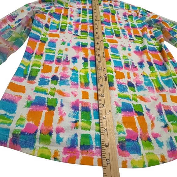 IBKÜL Women Long Sleeve Quarter Zip Top Abstract Outdoor Golf Pickleball Size M - Picture 6 of 8